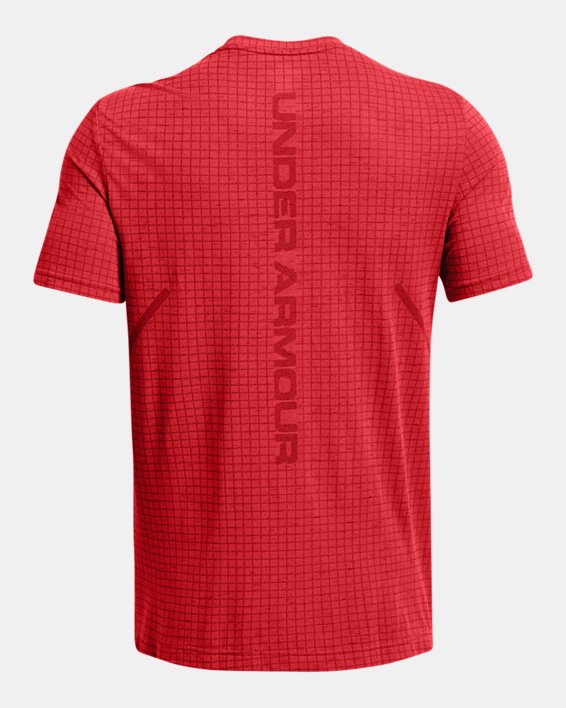 Męska koszulka z krótkim rękawem UA Seamless Grid, Red, pdpMainDesktop image number 5